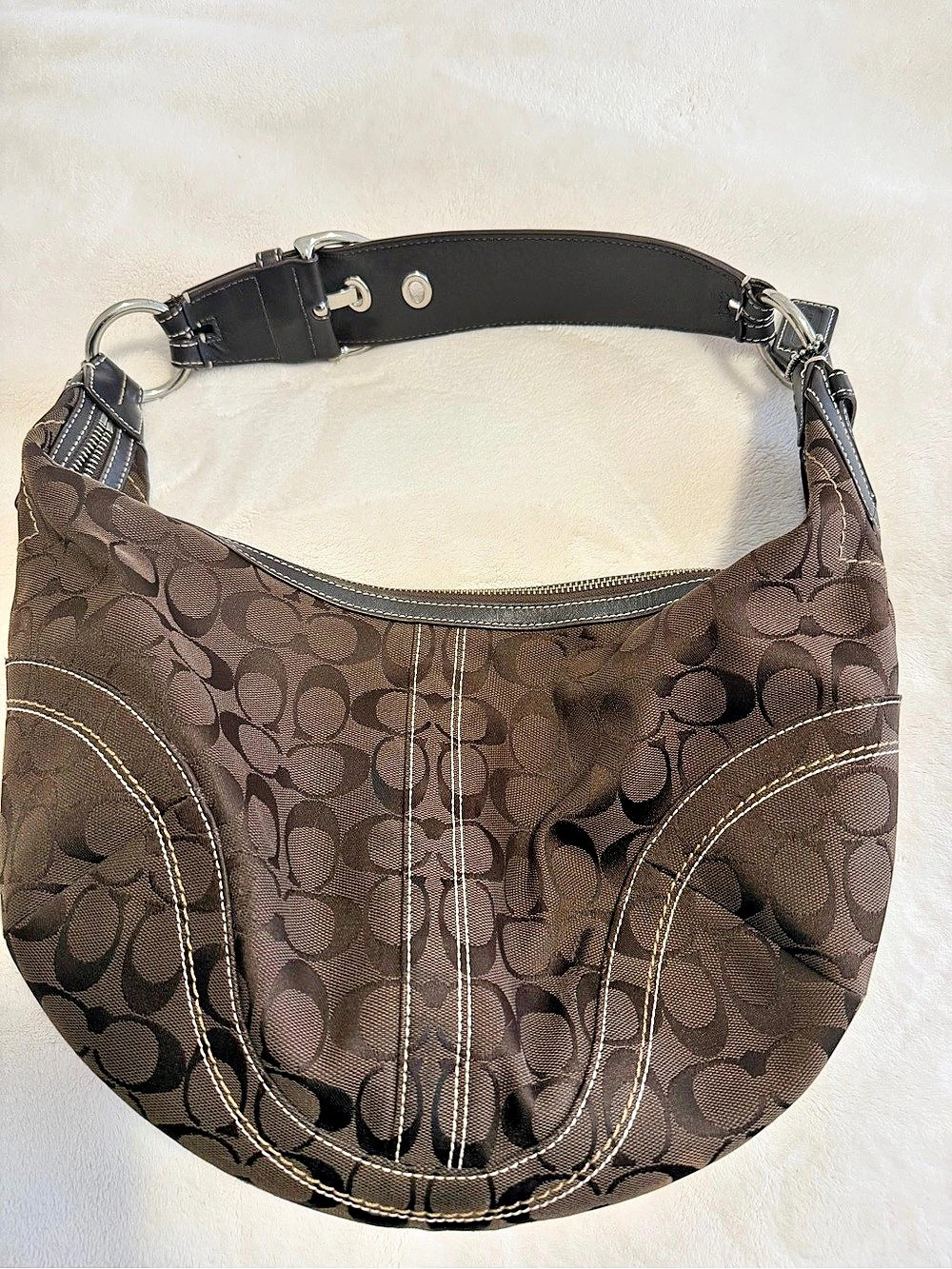 Vintage Y2K Coach Soho Signature Canvas Hobo Bag
